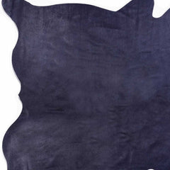 6' X 7' Navy Blue Cowhide Cowhide Area Rug - Homeroots