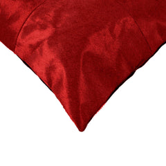 Almohada decorativa de piel de vaca roja de 18"