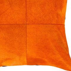 18" Orange Cowhide Throw Pillow