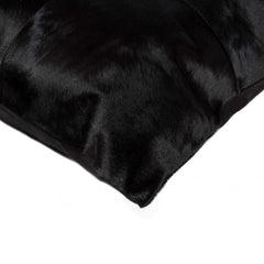 Almohada decorativa de piel de vaca negra de 18"