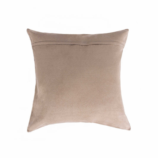 18" Chocolate Cowhide Throw Pillow