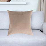 18" Chocolate Cowhide Throw Pillow