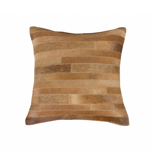 18" X 18" X 5" Brown  Pillow - Homeroots