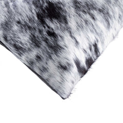 18" X 18" X 5" Salt And Pepper Black And White Cowhide  Pillow - Homeroots