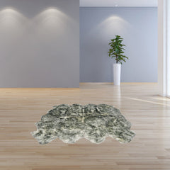 Gradient Gray Animal Print Area Rug - Homeroots