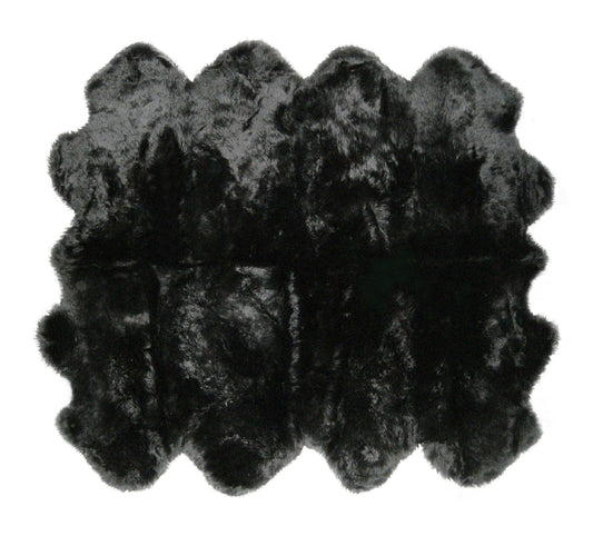 Black Animal Print Area Rug