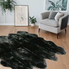 Black Animal Print Area Rug