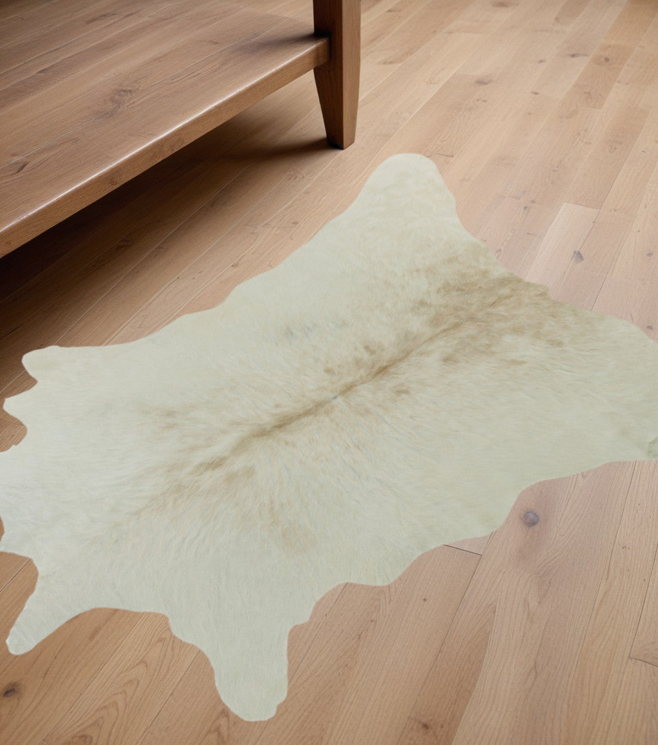 2' X 3' Natural Cowhide Hand Woven Area Rug