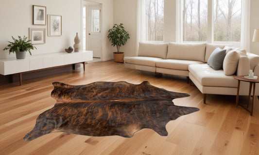 72" X 84" Dark Brindle Cowhide - Rug