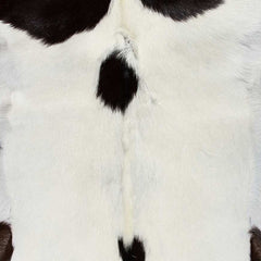 2' X 3' Natural Black And White Calfskin Area Rug