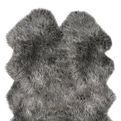 48" X 72" Gray Quattro Sheepskin Wool Area Rug