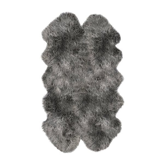 48" X 72" Gray Quattro Sheepskin Wool Area Rug