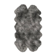 48" X 72" Gray Quattro Sheepskin Wool Area Rug