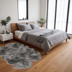 48" X 72" Gray Quattro Sheepskin Wool Area Rug