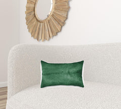 12" X 20" X 5" Verde Cowhide  Pillow