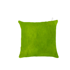 Set of Two Lime Green Cowhide Throw Pillow