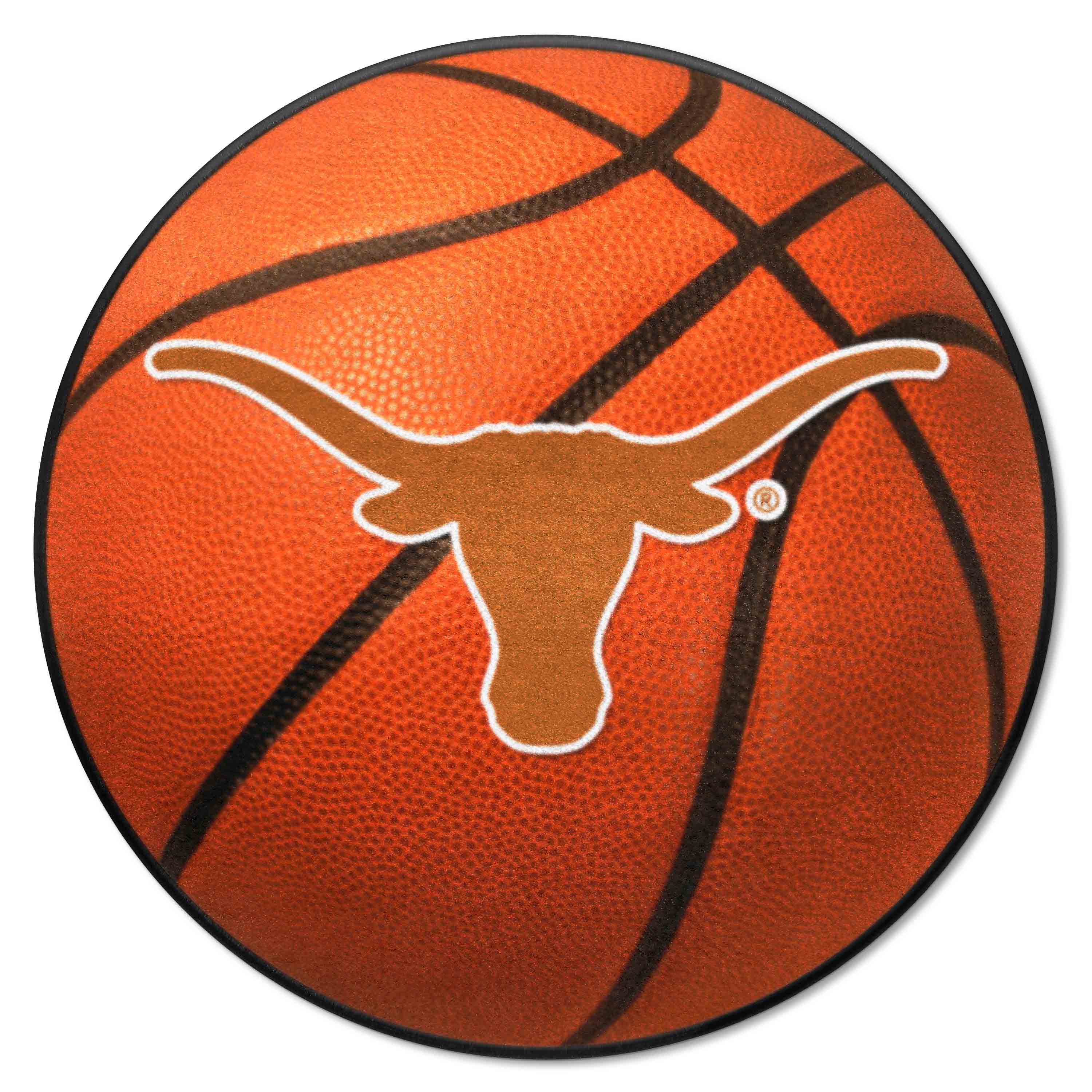 Texas Longhorns Basketball Rug - 27in. Diameter