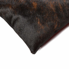 Set of Two 12" X 20" Chocolate Cowhide Throw Pillow