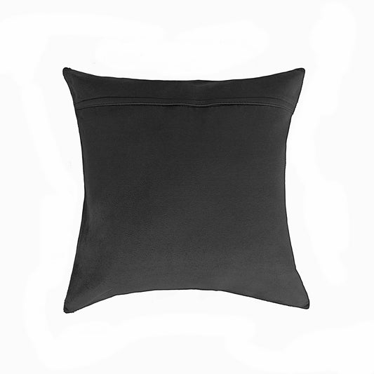 Almohada de piel de vaca en blanco y negro con diseño de sal y pimienta de 16" x 16", paquete de 2