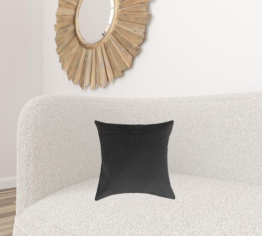 Almohada de piel de vaca en blanco y negro con diseño de sal y pimienta de 16" x 16", paquete de 2