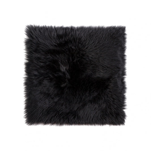 17" X 17" Black Sheepskin Solid Color Pad