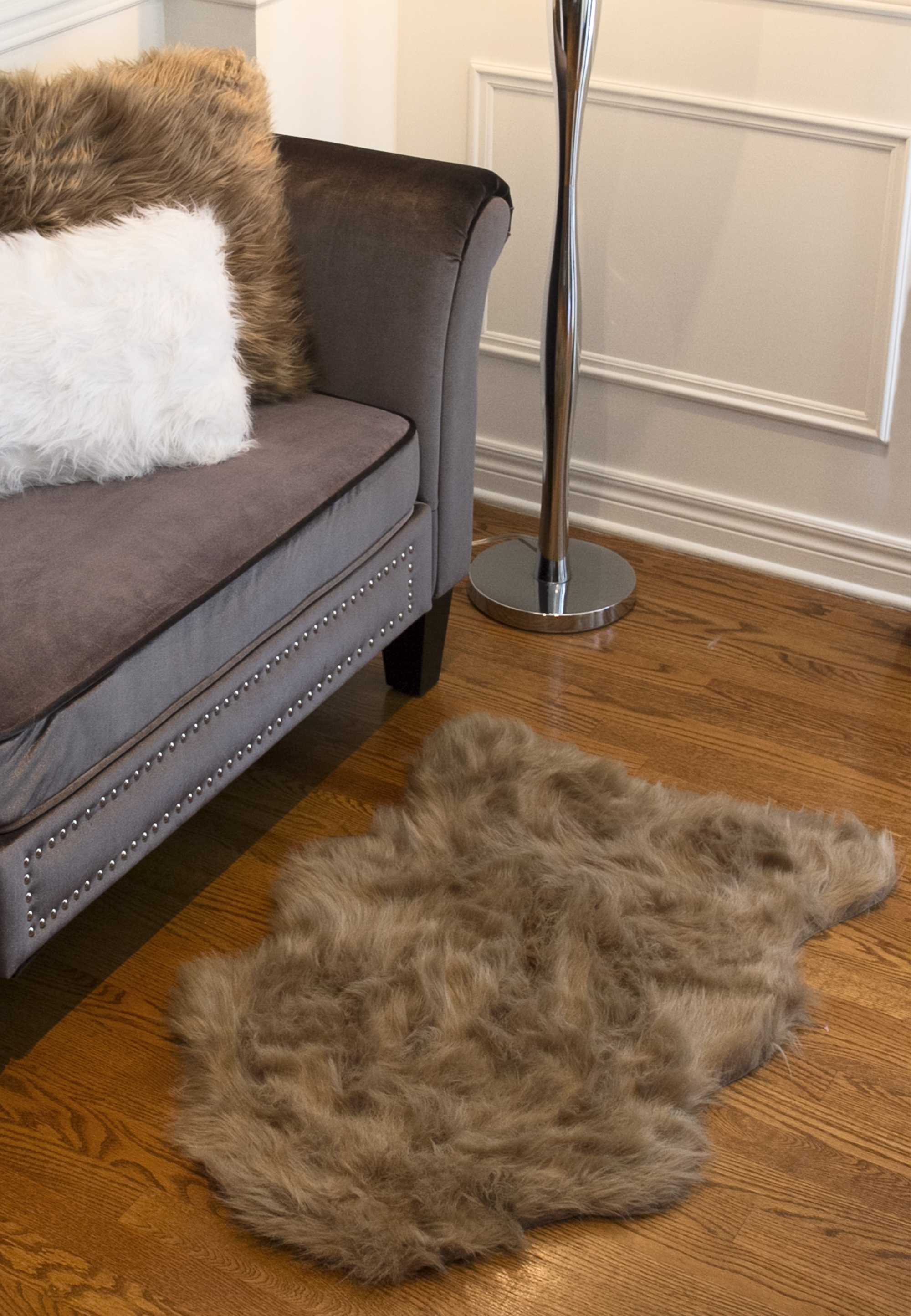 24" X 36" X 1.5" Tan Sheepskin - Area Rug