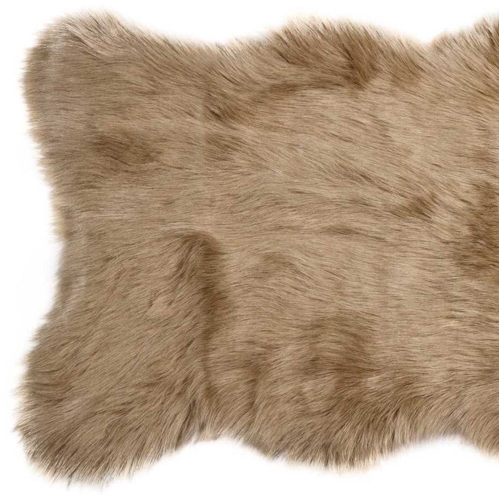 24" X 36" X 1.5" Tan Sheepskin - Area Rug