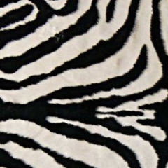 5' X 7' Black and White Faux Cowhide Zebra Print Area Rug - Homeroots