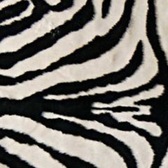 5' X 7' Black and White Faux Cowhide Zebra Print Area Rug - Homeroots