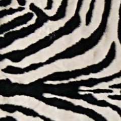 5' X 7' Black and White Faux Cowhide Zebra Print Area Rug - Homeroots