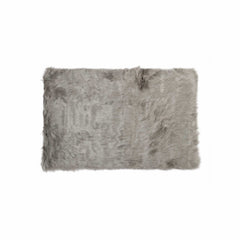 3' X 5' Gray Rectangular Faux Fur - Area Rug - Homeroots