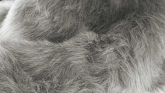 3' X 5' Gray Rectangular Faux Fur - Area Rug - Homeroots