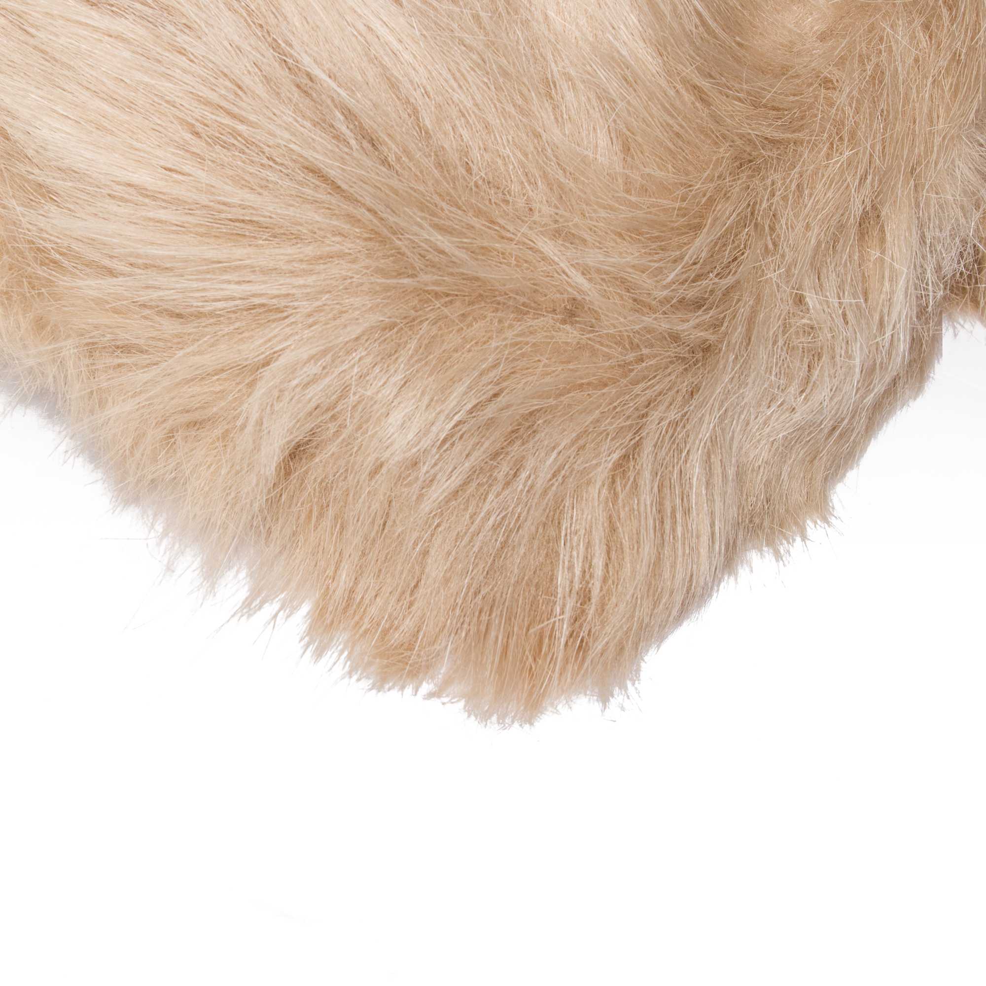 3' X 5' Tan Rectangular Faux Fur - Area Rug