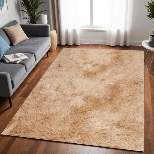 60" X 96" Off White Sheepskin - Rug Or Throw - Homeroots