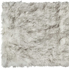 5' X 8' Gray Faux Fur Ombre Flokati Washable Area Rug