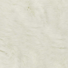 5' X 8' Off White Faux Fur Hand Knotted Washable Area Rug - Homeroots