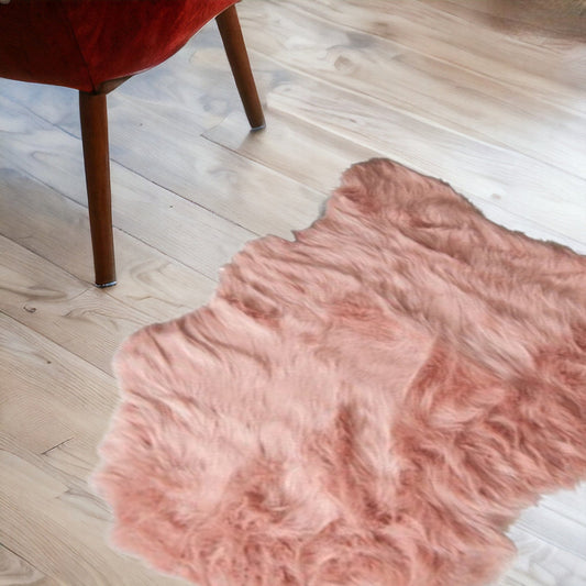 2' X 3' Dusty Rose Animal Print Area Rug