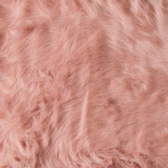 24" X 36" X 1.5" Dusty Rose Plush Faux Sheepskin Area Rug