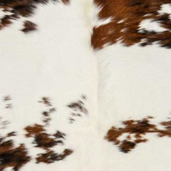 Alfombra de piel de vaca con efecto sal y pimienta de 72" x 84" - S&amp;P Chocolate White