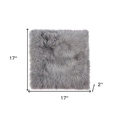 17" X 17" Gray Synthetic Solid Color Pad