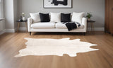 60" X 84" Off White Cowhide  Rug