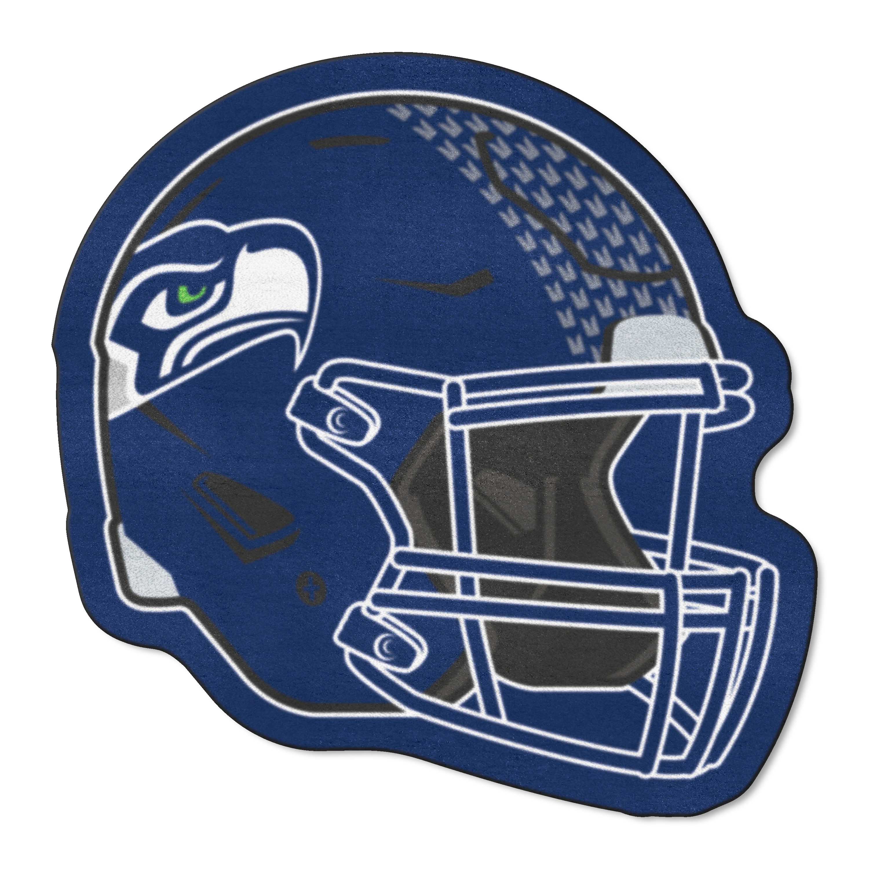 Seattle Seahawks Mascot Helmet Rug