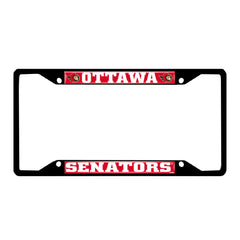 Ottawa Senators Metal License Plate Frame Black Finish