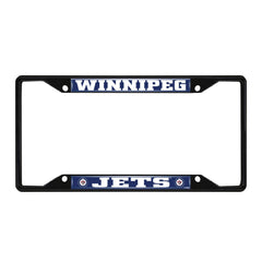 Winnipeg Jets Metal License Plate Frame Black Finish