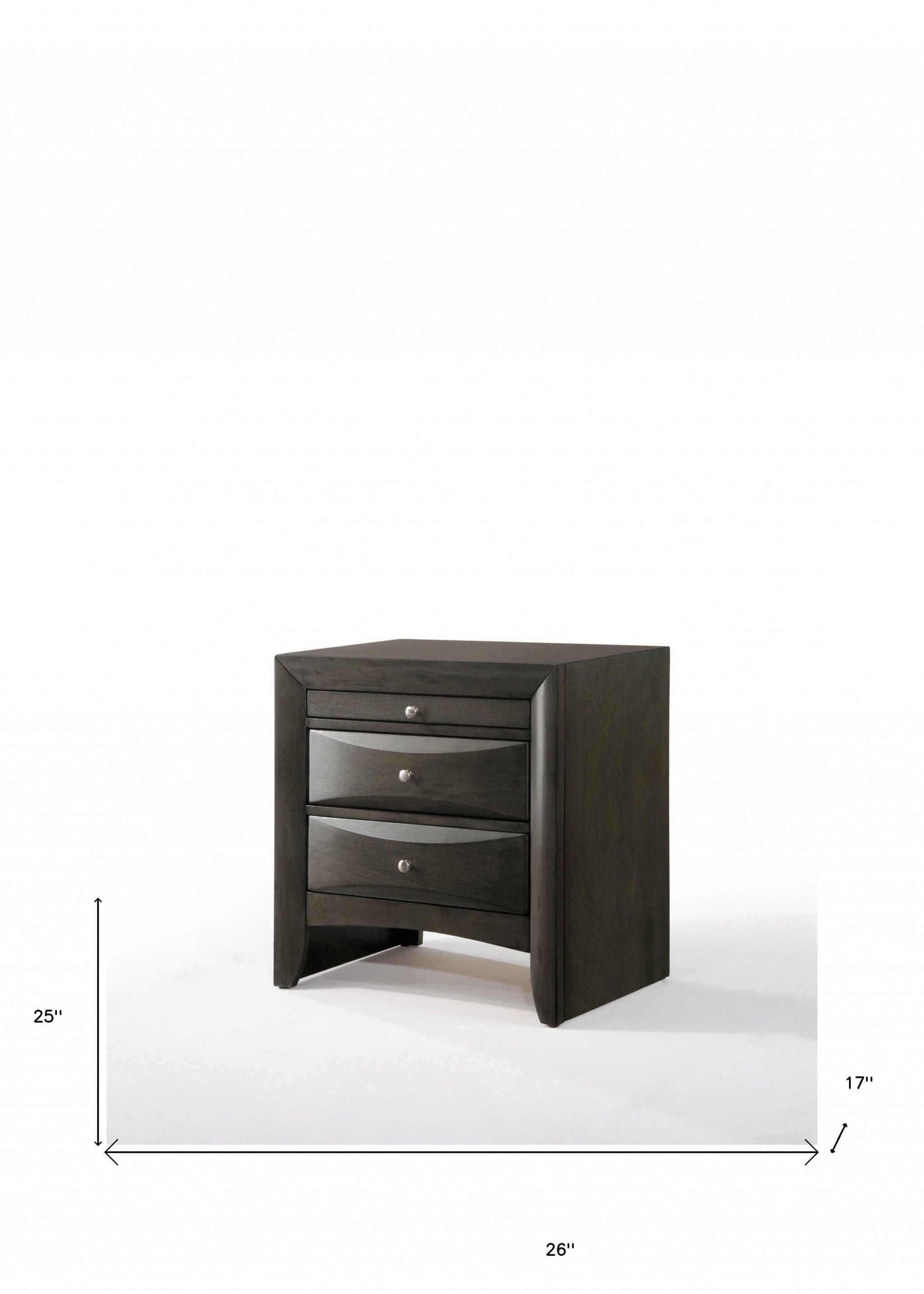 26" Rectangular Two Drawers With Solid Wood Top - Homeroots