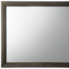 35" Gray Oak Framed Accent Mirror - Homeroots