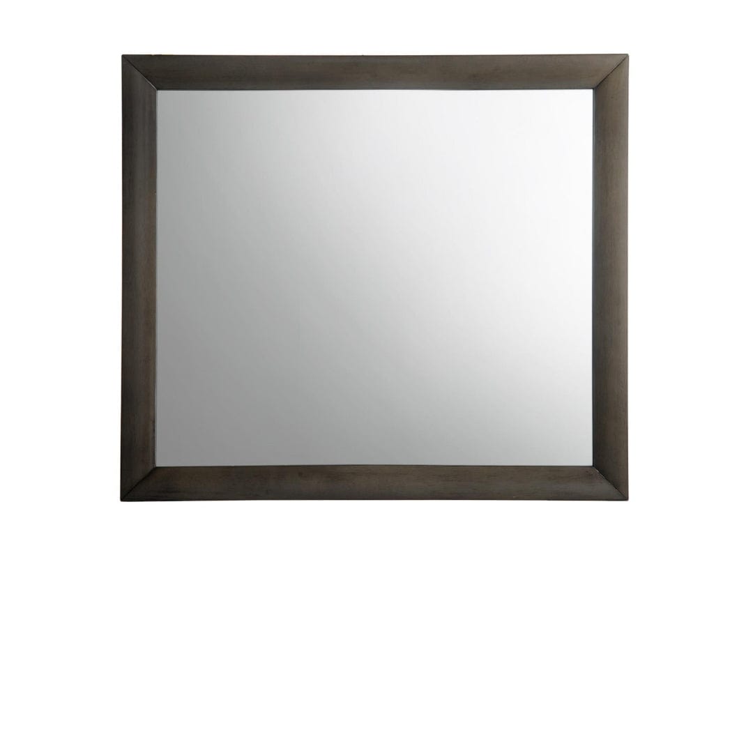 35" Gray Oak Framed Accent Mirror - Homeroots