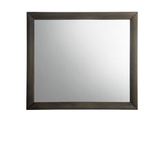 35" Gray Oak Framed Accent Mirror - Homeroots