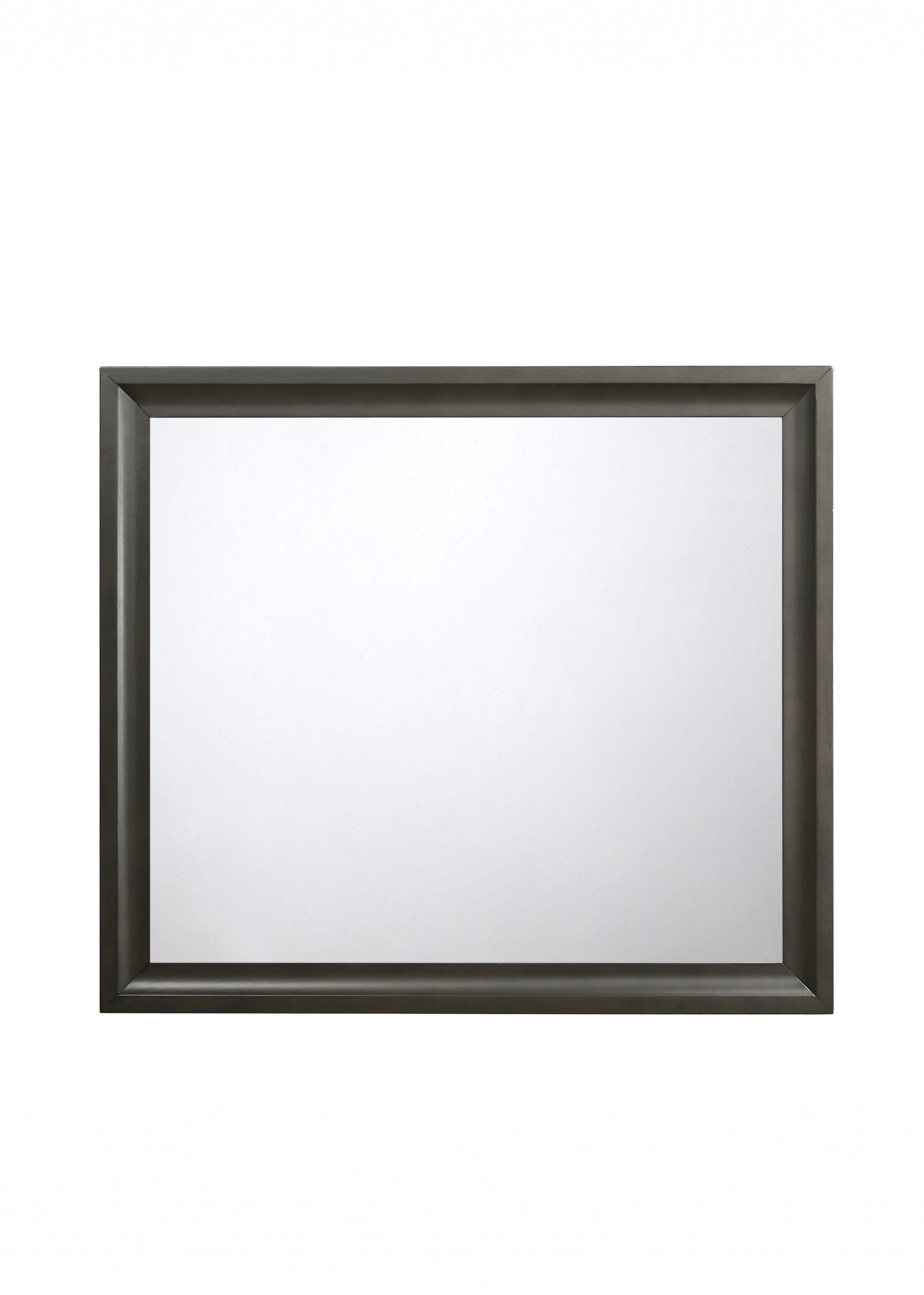 35" Gray Framed Accent Mirror - Homeroots