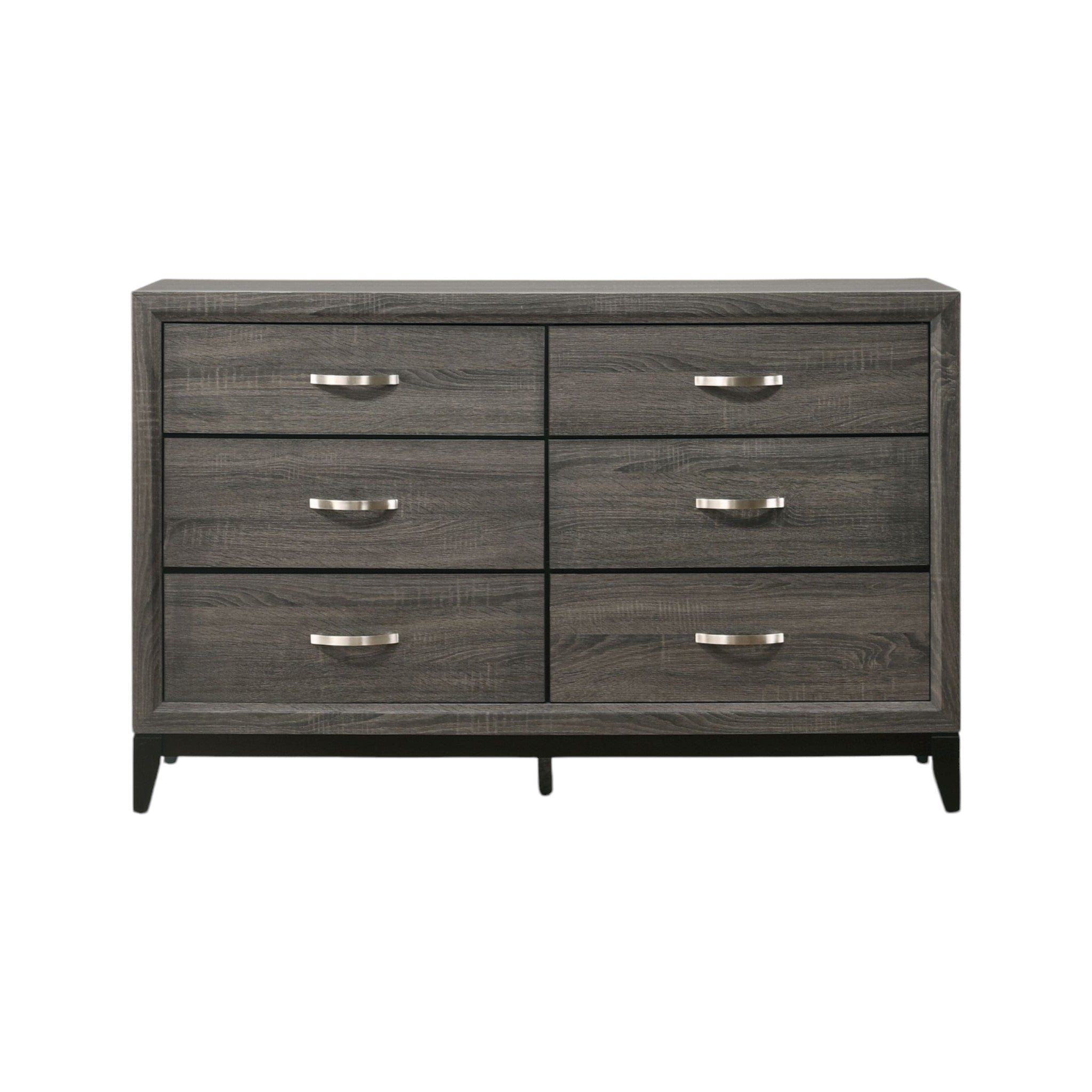 58" Gray Six Drawer - Homeroots